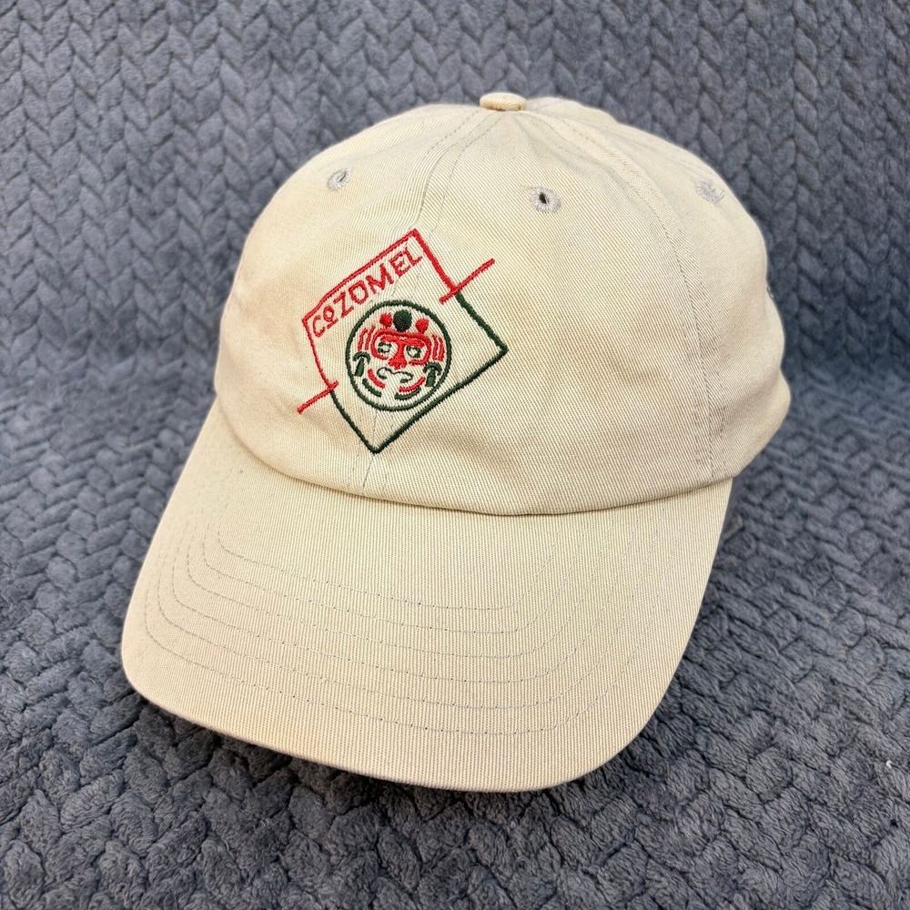 DMR Classic Headwear Cozumel Mexico Strapback OS Tan Cotton Dad Hat